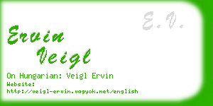 ervin veigl business card